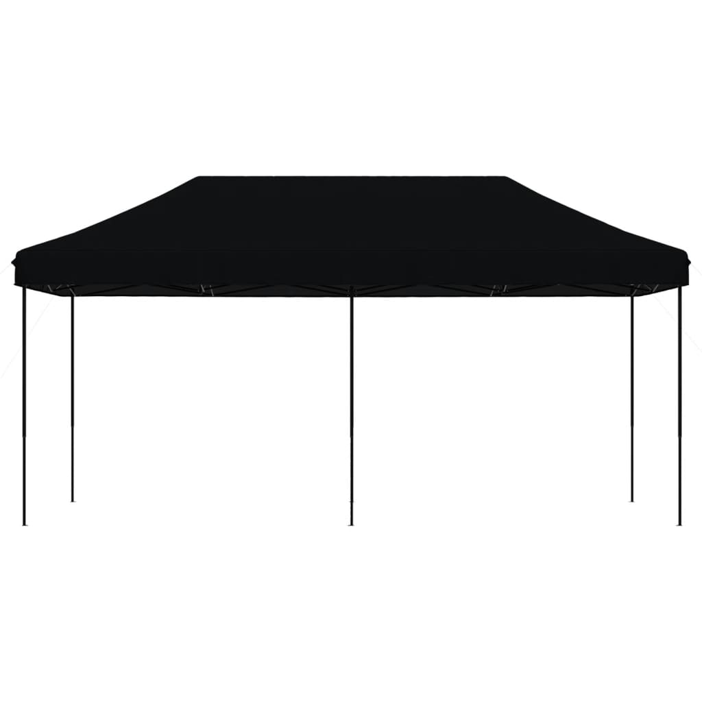 vidaXL Tente de réception pliable escamotable noir 580x292x315 cm