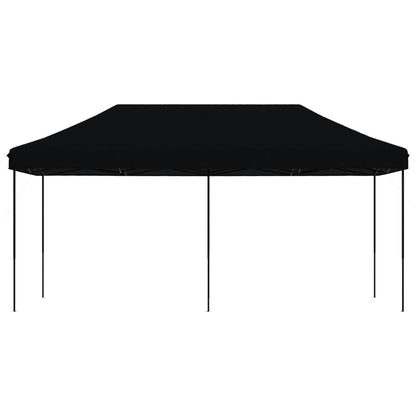 vidaXL Tente de réception pliable escamotable noir 580x292x315 cm