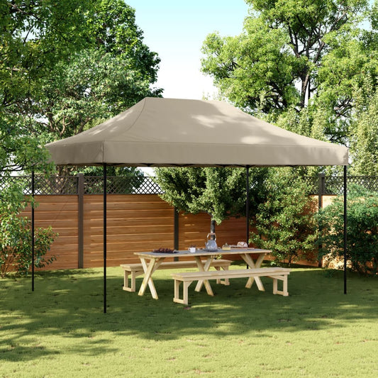 vidaXL Tente de réception pliable escamotable taupe 440x292x315 cm