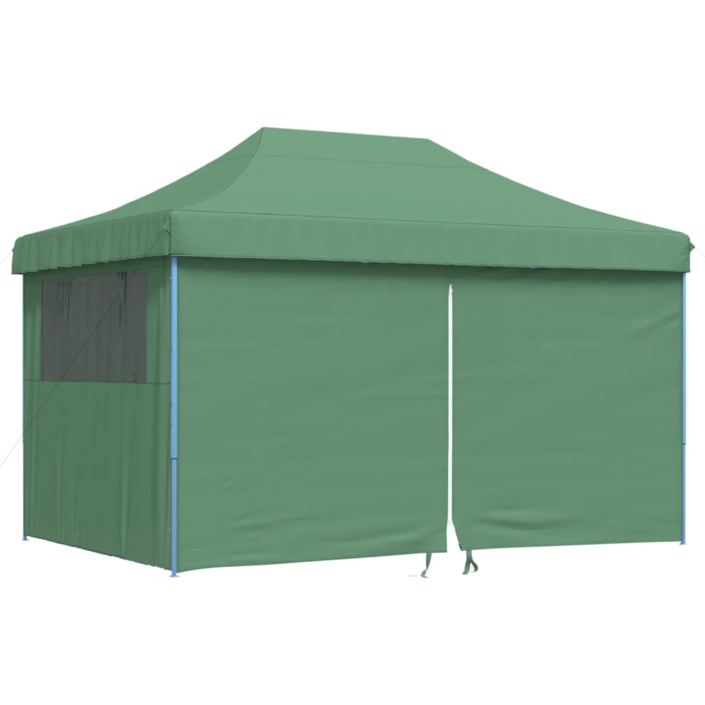 vidaXL Tente de réception pliable escamotable 4 parois latérales vert