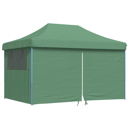 vidaXL Tente de réception pliable escamotable 4 parois latérales vert