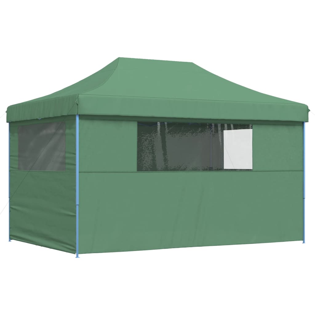 vidaXL Tente de réception pliable escamotable 4 parois latérales vert