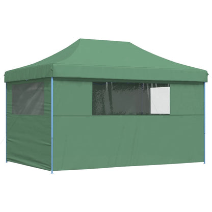 vidaXL Tente de réception pliable escamotable 4 parois latérales vert