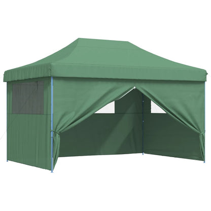 vidaXL Tente de réception pliable escamotable 4 parois latérales vert
