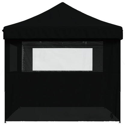 vidaXL Tente de réception pliable escamotable 4 parois latérales noir