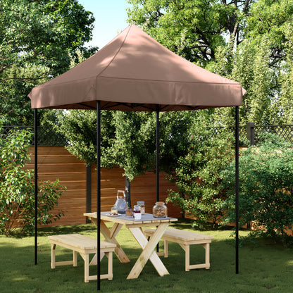 vidaXL Tente de réception pliable escamotable marron 200x200x306 cm