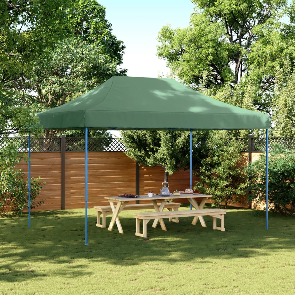 vidaXL Tente de réception pliable escamotable vert 410x279x315 cm