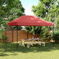 vidaXL Tente de réception pliable escamotable bordeaux 410x279x315 cm