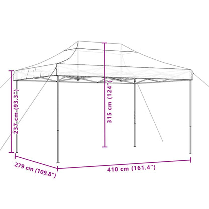 vidaXL Tente réception pliable escamotable terre cuite 410x279x315 cm
