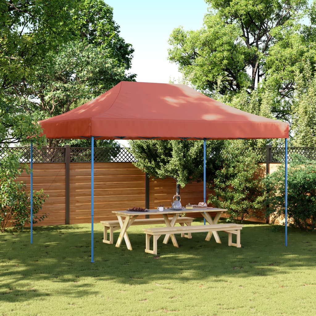 vidaXL Tente réception pliable escamotable terre cuite 410x279x315 cm