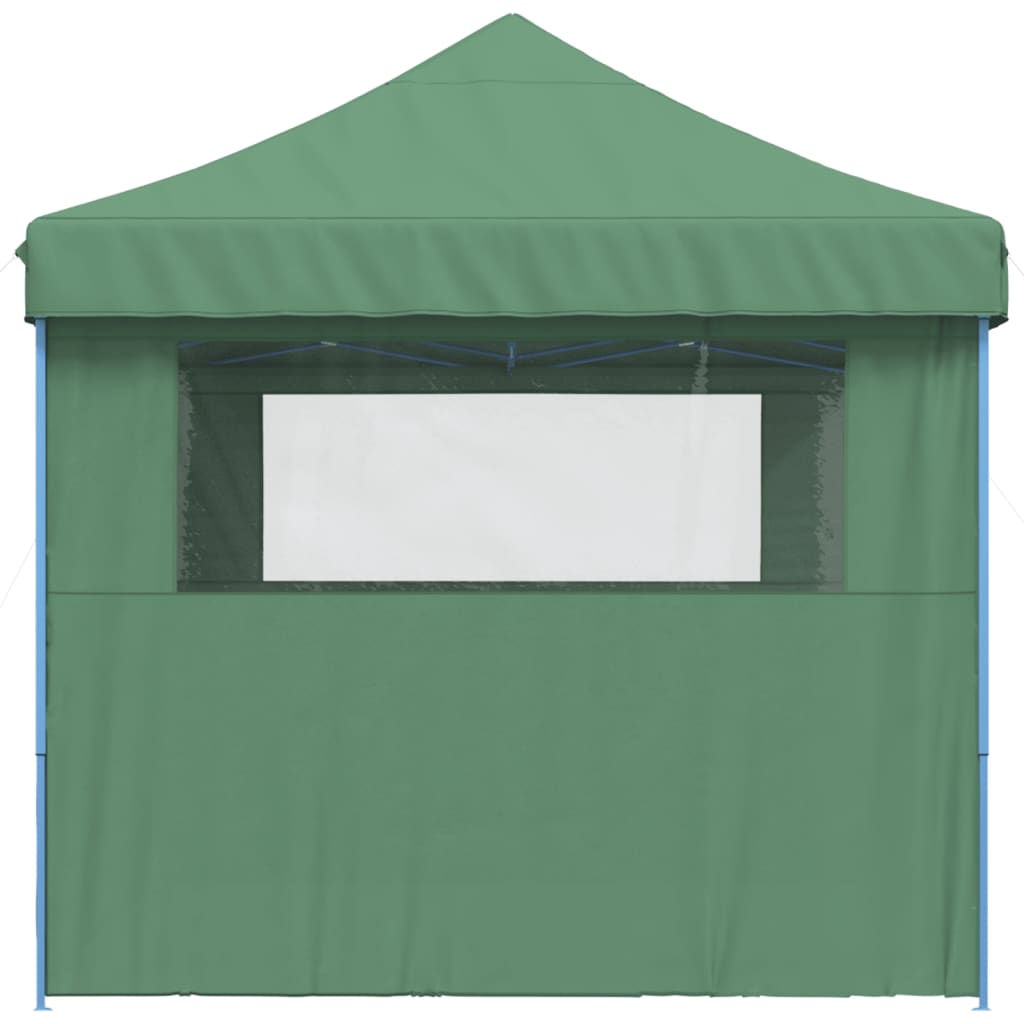 vidaXL Tente de réception pliable escamotable 3 parois latérales vert