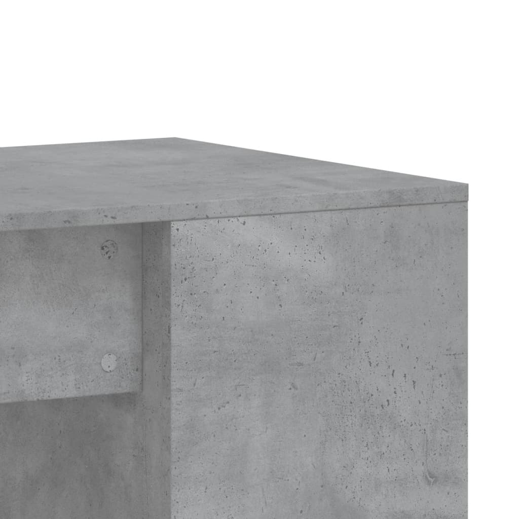 vidaXL Bureau gris béton 102x50x75 cm bois d'ingénierie