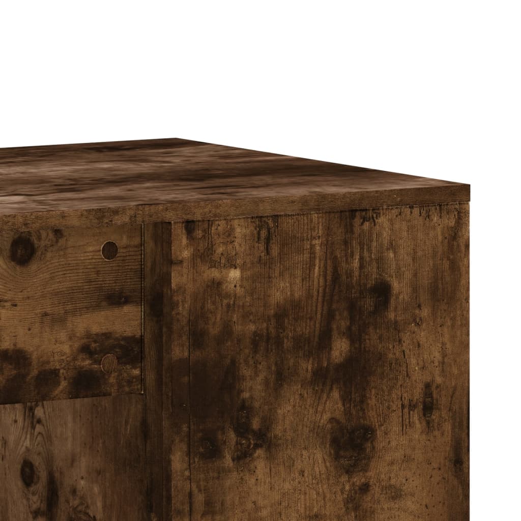 vidaXL Bureau chêne fumé 102x50x75 cm bois d'ingénierie