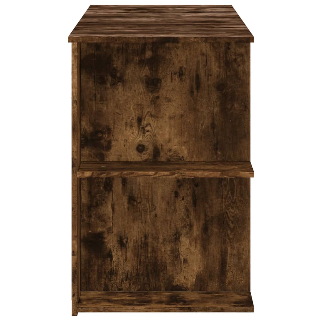 vidaXL Bureau chêne fumé 140x50x75 cm bois d'ingénierie