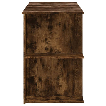 vidaXL Bureau chêne fumé 140x50x75 cm bois d'ingénierie