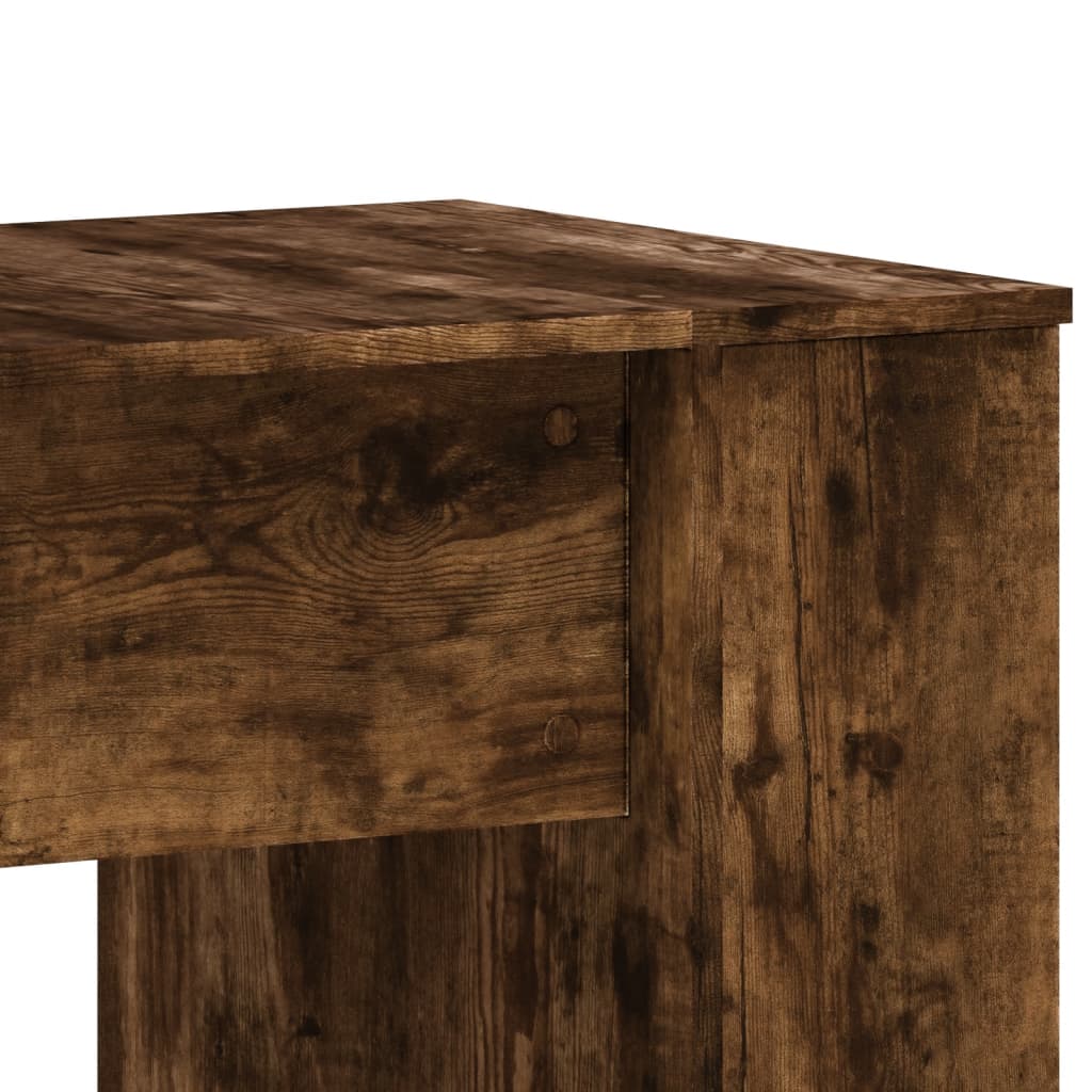 vidaXL Bureau chêne fumé 140x50x75 cm bois d'ingénierie