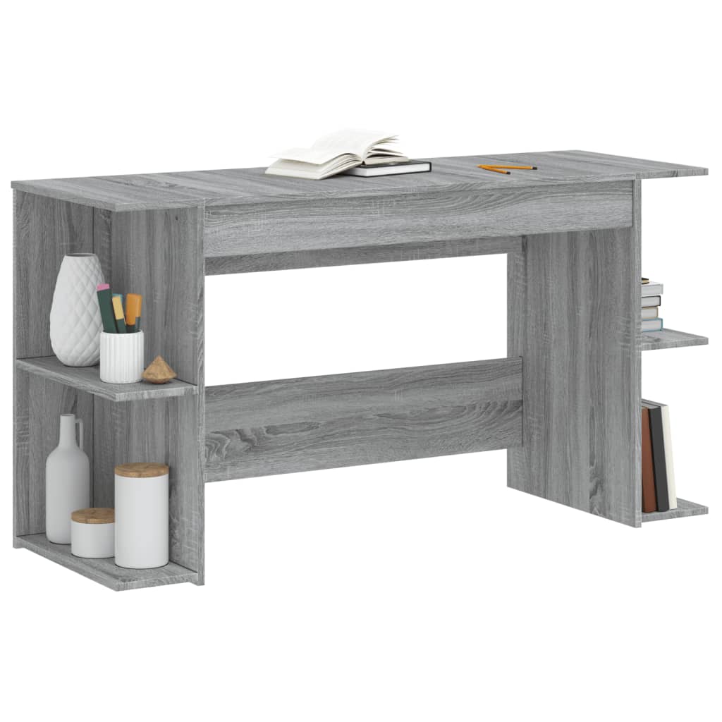 vidaXL Bureau sonoma gris 140x50x75 cm bois d'ingénierie