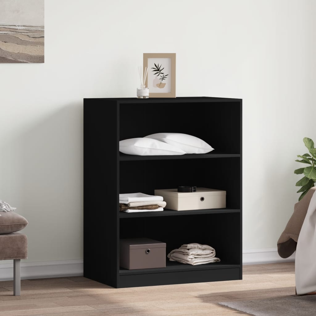 vidaXL Garde-robe noir 77x48x102 cm bois d'ingénierie