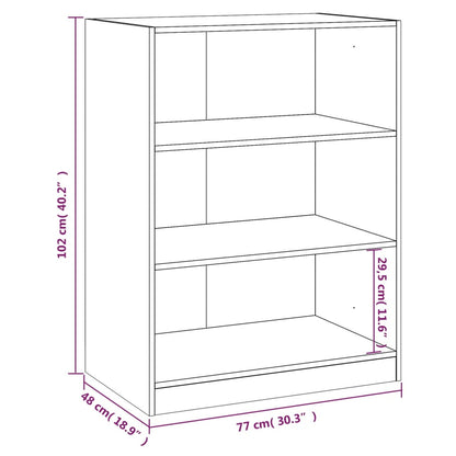 vidaXL Garde-robe noir 77x48x102 cm bois d'ingénierie
