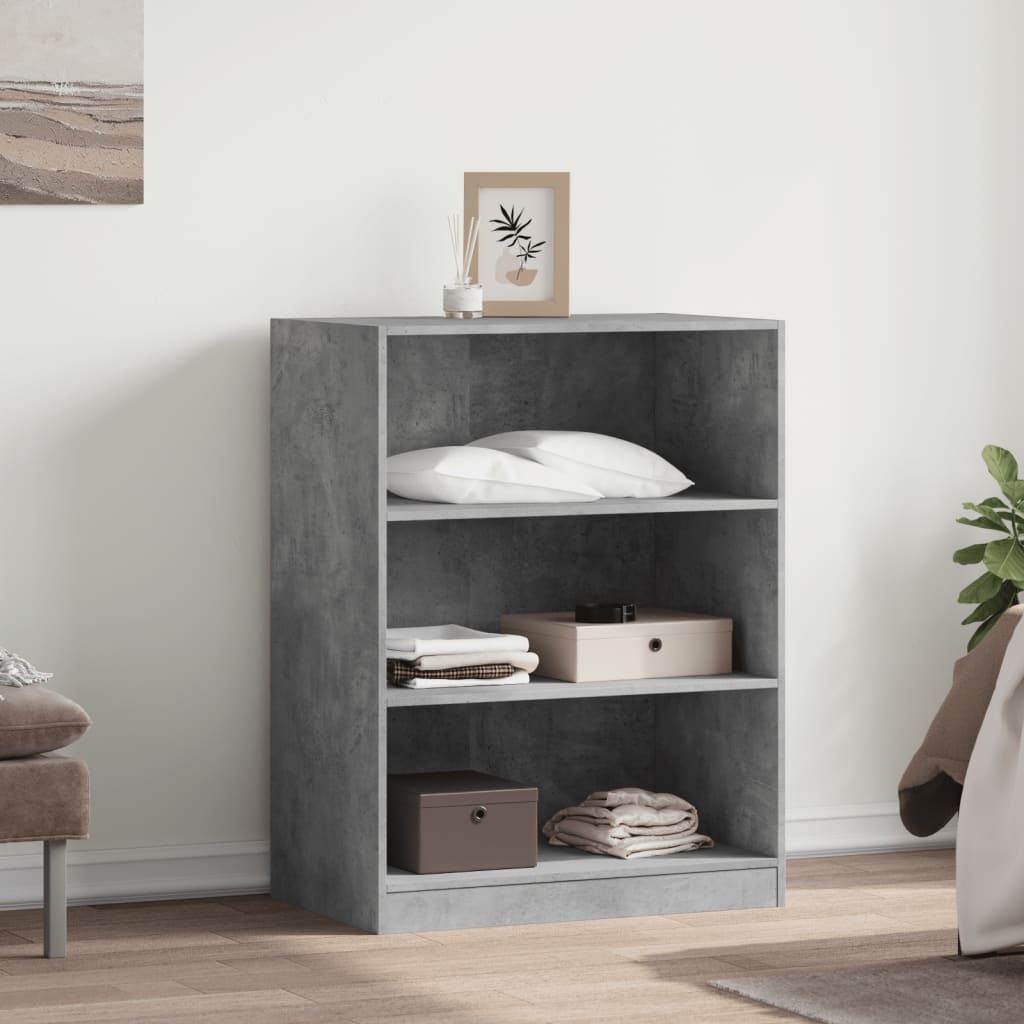 vidaXL Garde-robe gris béton 77x48x102 cm bois d'ingénierie