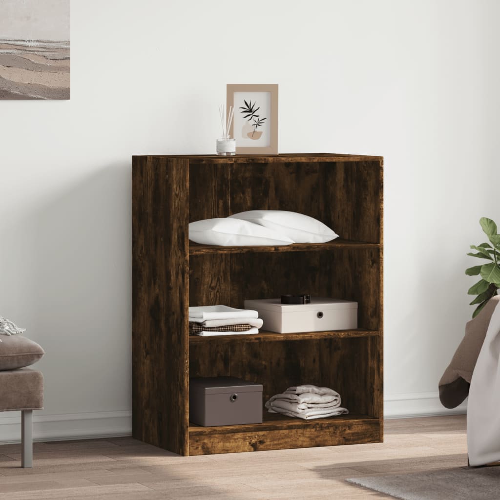 vidaXL Garde-robe chêne fumé 77x48x102 cm bois d'ingénierie