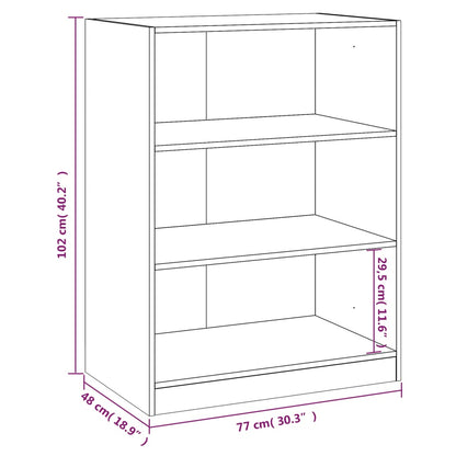 vidaXL Garde-robe chêne fumé 77x48x102 cm bois d'ingénierie