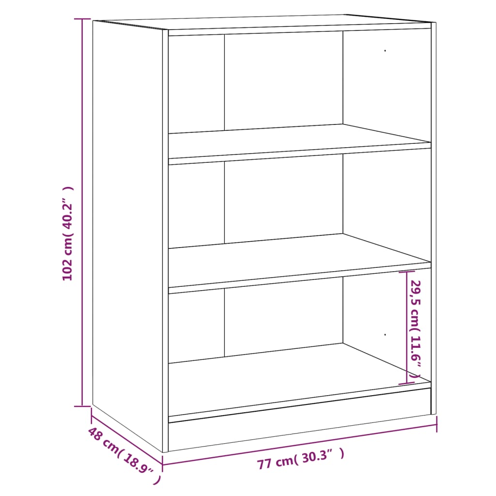 vidaXL Garde-robe chêne marron 77x48x102 cm bois d'ingénierie