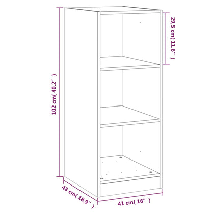 vidaXL Garde-robe sonoma gris 48x41x102 cm bois d'ingénierie