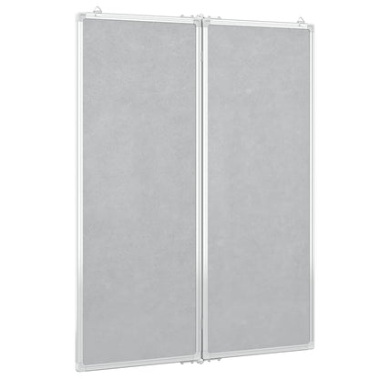 vidaXL Tableau blanc magnétique pliable 80x100x1,7 cm aluminium