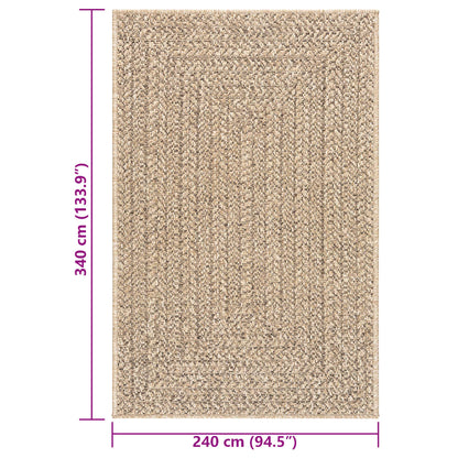 vidaXL Tapis ZIZUR 240x340 cm aspect de jute intérieur et extérieur