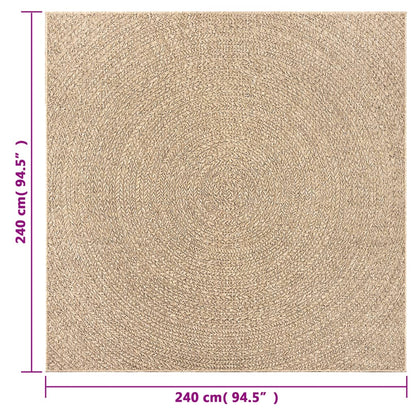 vidaXL Tapis ZIZUR 240x240 cm aspect de jute intérieur et extérieur