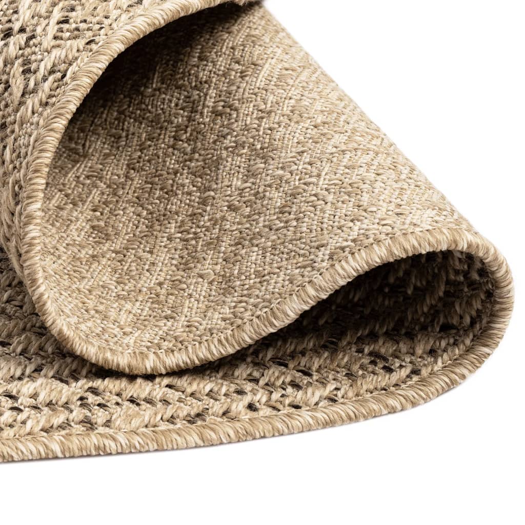 vidaXL Tapis ZIZUR Ø 200 cm aspect de jute intérieur et extérieur