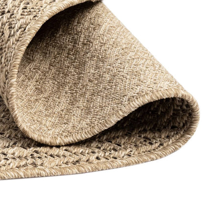 vidaXL Tapis ZIZUR Ø 200 cm aspect de jute intérieur et extérieur