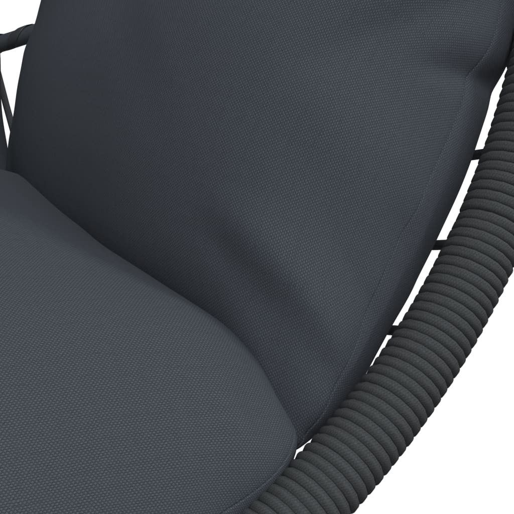 vidaXL Chaise suspendue en forme d'œuf avec support anthracite