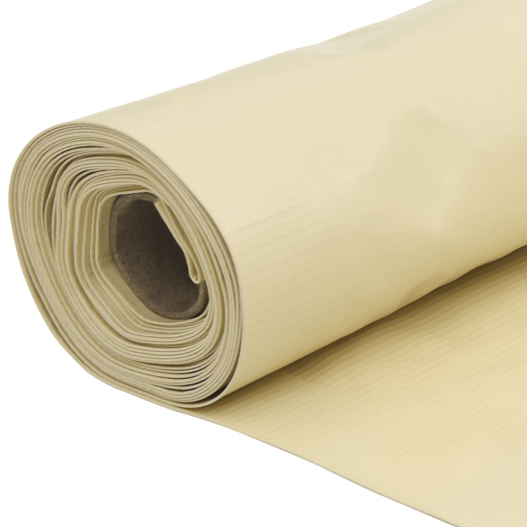 vidaXL Écran d'intimité de jardin crème 400x75 cm PVC
