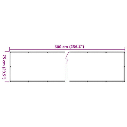 vidaXL Écran d'intimité de jardin crème 600x75 cm PVC