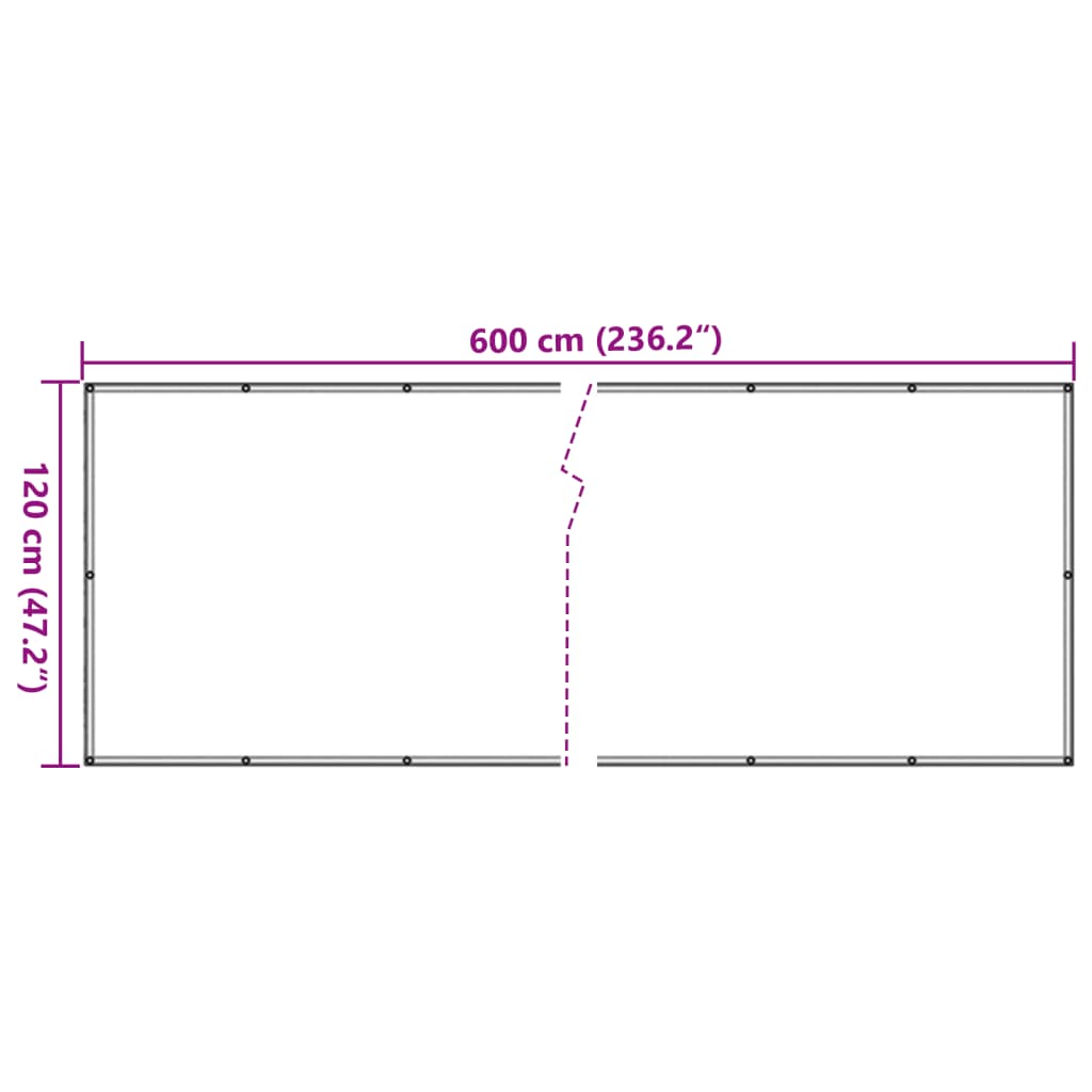 vidaXL Écran d'intimité de jardin blanc 600x120 cm PVC