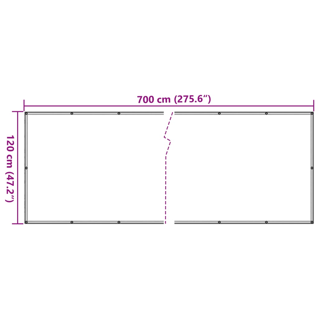 vidaXL Écran d'intimité de jardin blanc 700x120 cm PVC