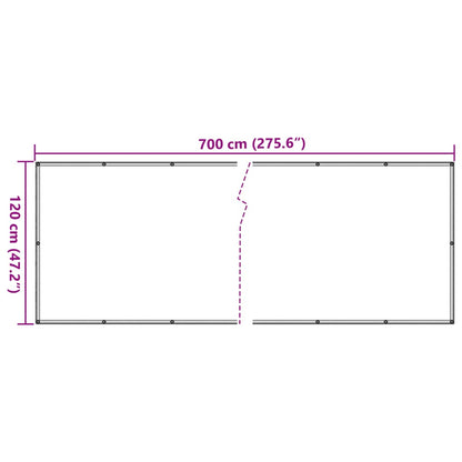 vidaXL Écran d'intimité de jardin blanc 700x120 cm PVC
