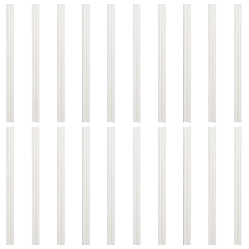 vidaXL Brises-vues de jardin 10 pcs gris clair 252,5x19 cm PVC