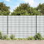 vidaXL Brises-vues de jardin 10 pcs gris clair 252,5x19 cm PVC