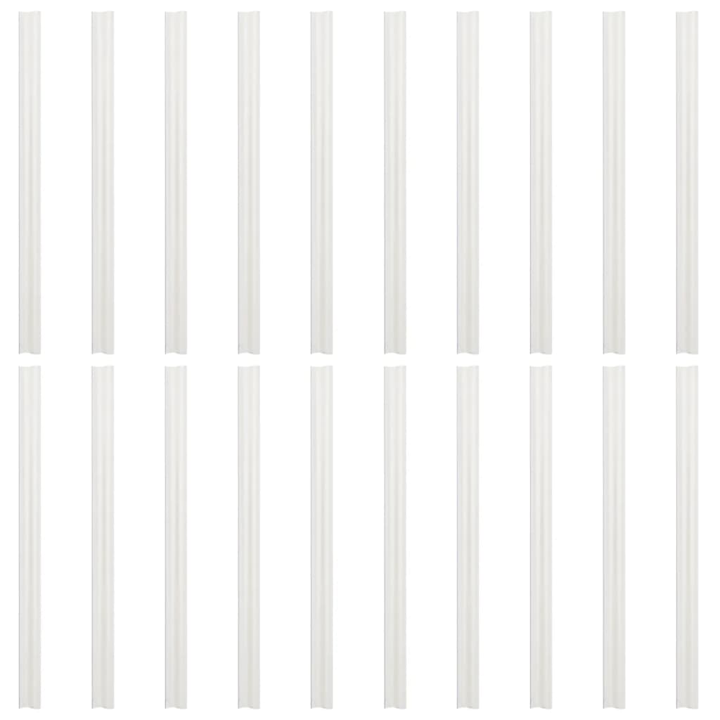 vidaXL Brises-vues de jardin 10 pcs gris 252,5x19 cm PVC