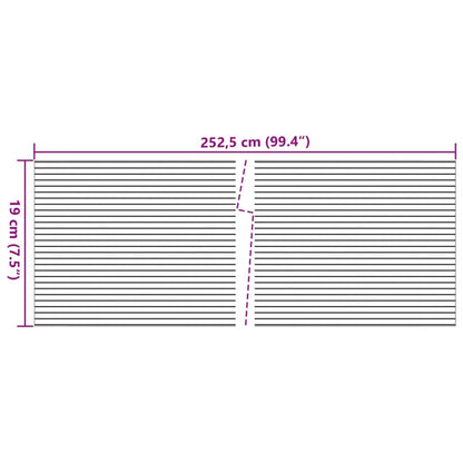 vidaXL Brises-vues de jardin 10 pcs gris 252,5x19 cm PVC