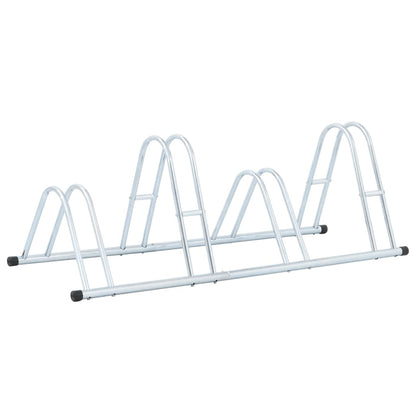 vidaXL Support de vélo au sol autoportant pour 4 vélos acier galvanisé