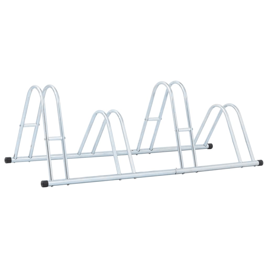 vidaXL Support de vélo au sol autoportant pour 4 vélos acier galvanisé