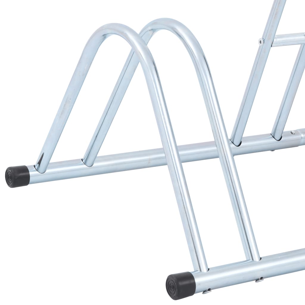 vidaXL Support de vélo au sol autoportant pour 4 vélos acier galvanisé