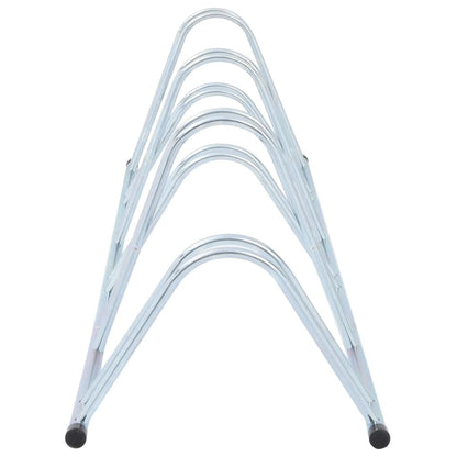 vidaXL Support de vélo au sol autoportant pour 6 vélos acier galvanisé