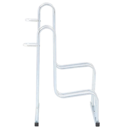 vidaXL Support de vélo au sol autoportant pour 2 vélos acier galvanisé