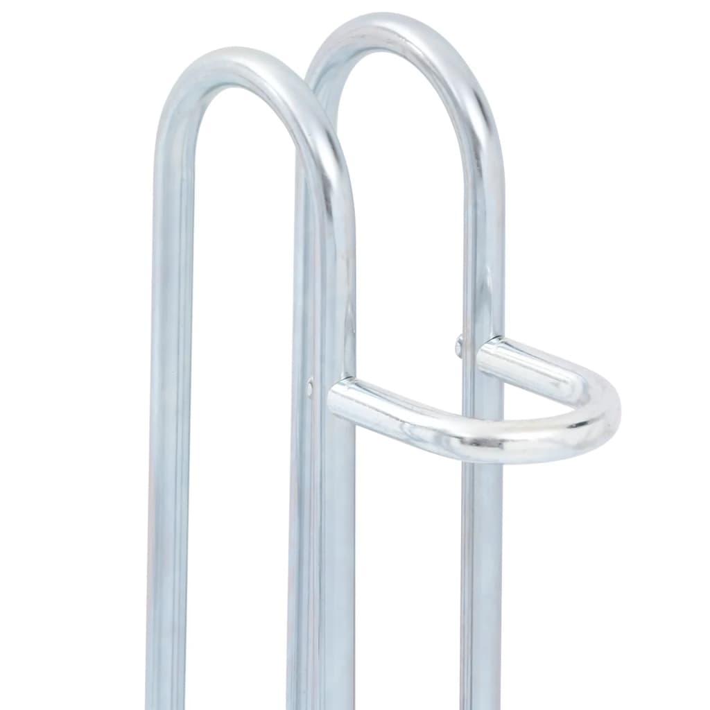 vidaXL Support de vélo au sol autoportant pour 2 vélos acier galvanisé