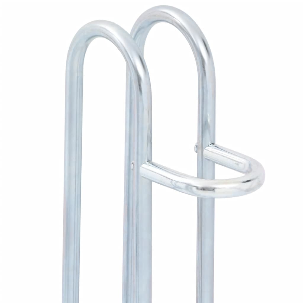 vidaXL Support de vélo au sol autoportant pour 4 vélos acier galvanisé